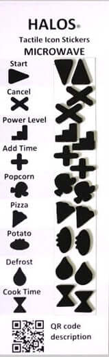 black microwave halos on a white sheet