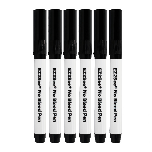 6 pack of EZ2See No Bleed Markers