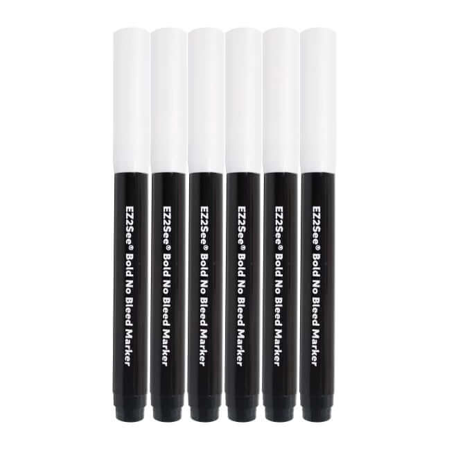 6 pack of bold no bleed markers