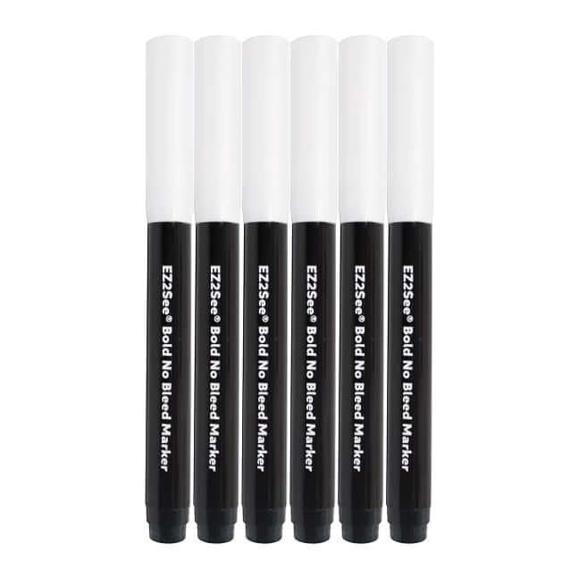 6 pack of bold no bleed markers