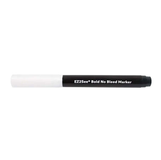 Black Bold No Bleed Marker with White Cap