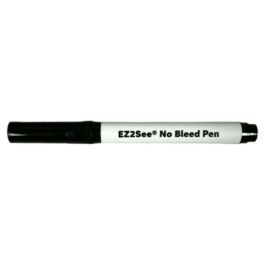 EZ2See No bleed pen with white barrel and black cap
