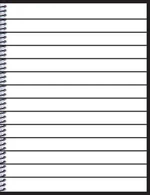 View of the bold-lined pages found at the end of planner