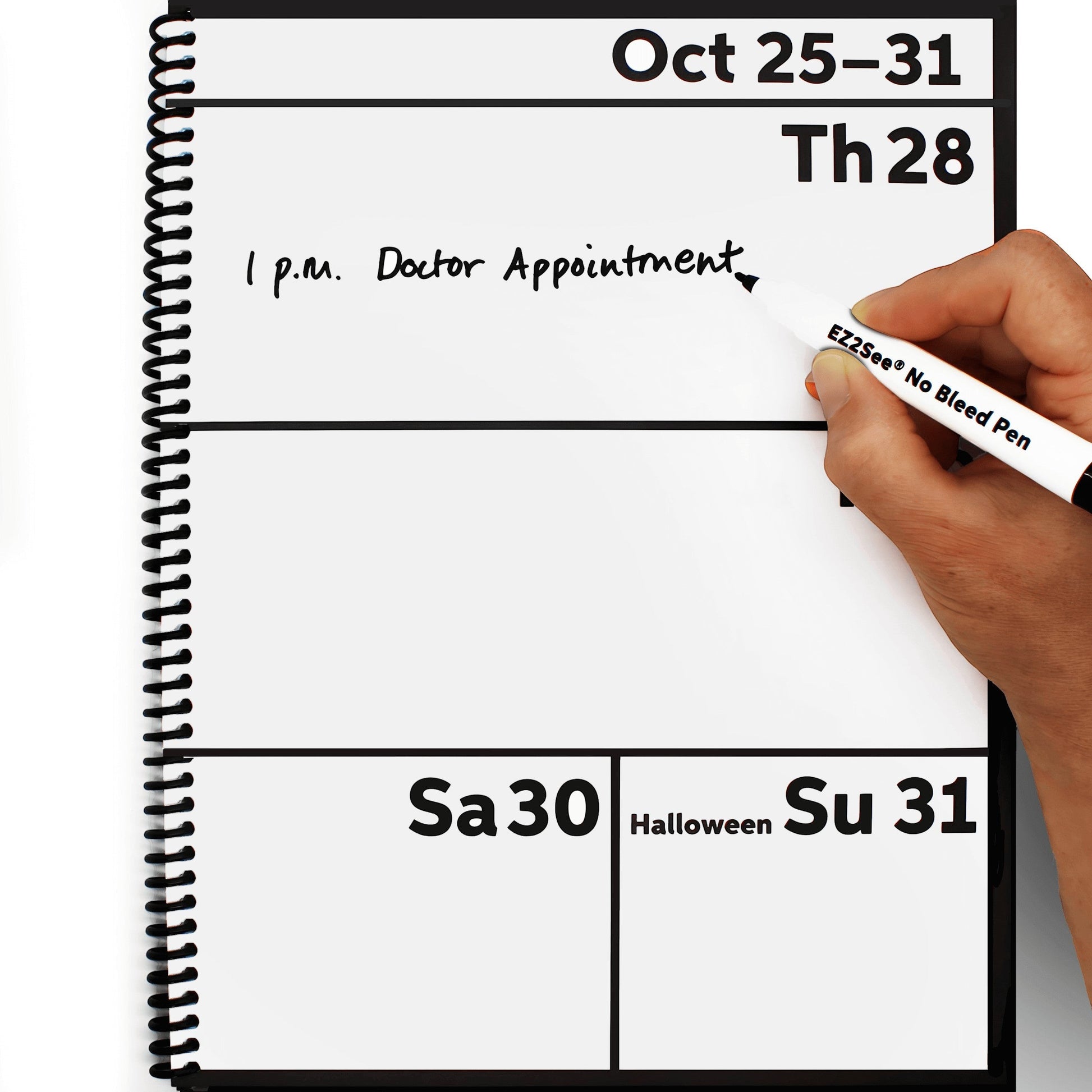 Prevent Products 2026 EZ2See large print weekly planner calendar with ample writing space and high-contrast text.