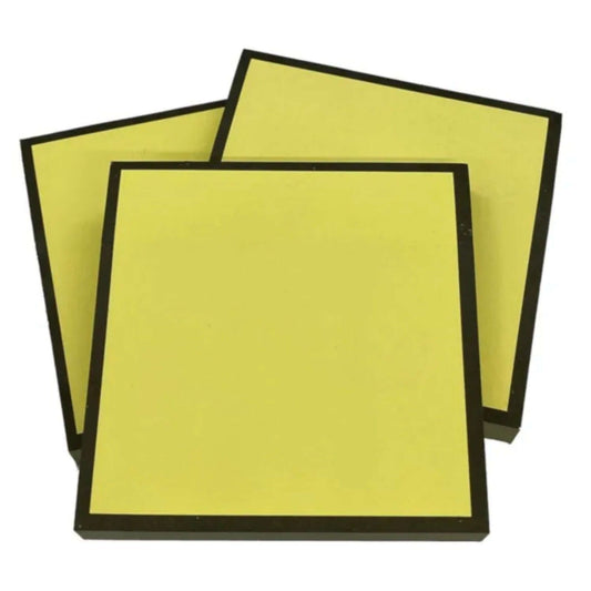 Prevent Products EZ2See yellow sticky notes with black border, 3x3 inches, pack of 3.